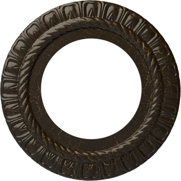 Ekena Millwork Claremont Ceiling Medallion (Canopies up to 7"), 10 5/8"OD x 5 3/4"ID x 1/2"P, Stone Hearth Crackle CM10CLSHC - main